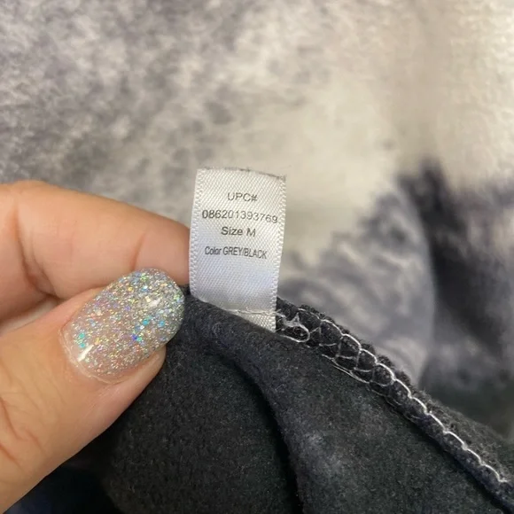 Cuddl duds sweater fleece wear with stretch grey ombre size Medium - Picture 10 of 11